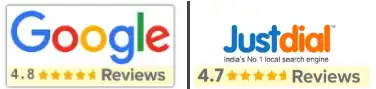 our rating on Google and Justdial